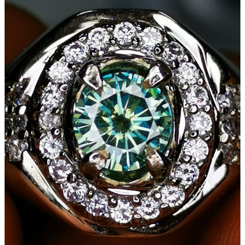 Batu permata asli berlian moissanite naik ds full