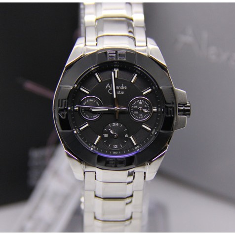ALEXANDRE CHRISTIE 6224 WANITA BLACK SILVER ORIGINAL AC6224 AC 6224 JAM TANGAN CEWEK ARLOJI CEWEK