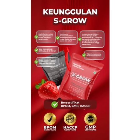 S-Grow peninggi badan