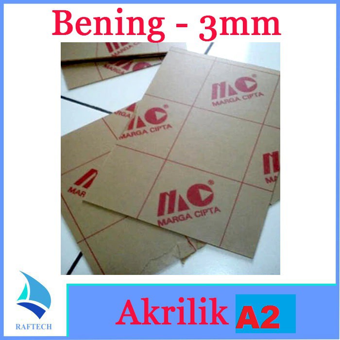 Akrilik A2 Lembaran 3mm Acrylic 3 mm Bening Transparan Marga Cipta