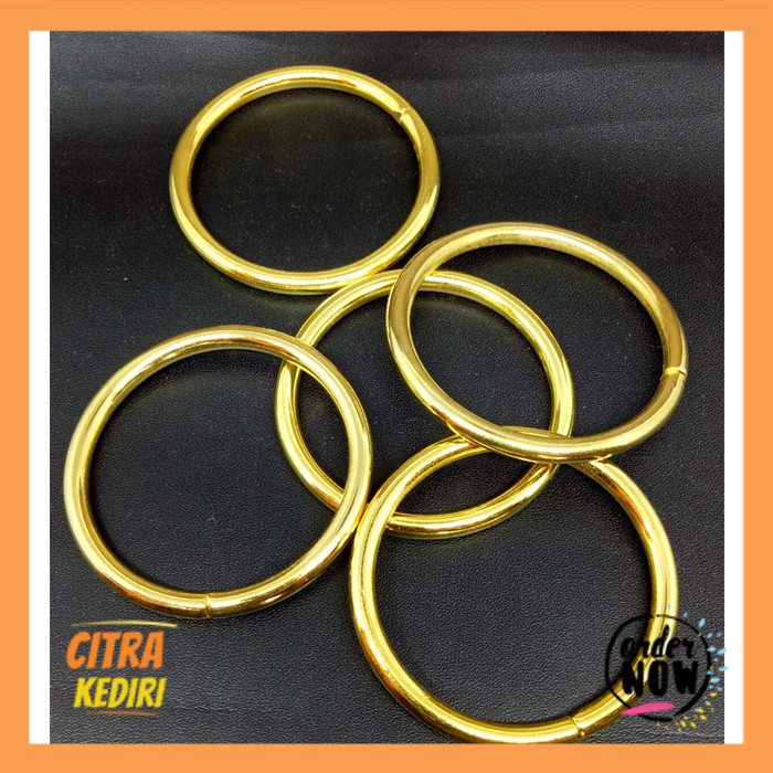 Ring Bulat 5 cm Emas - ring O - ring tas - ring bundar - ring gold - nikel