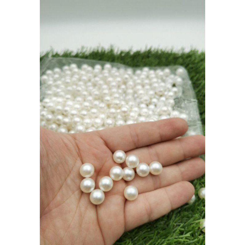 MUTIARA TINDIK WARNA BW UKURAN 10MM PER 50 GRAM