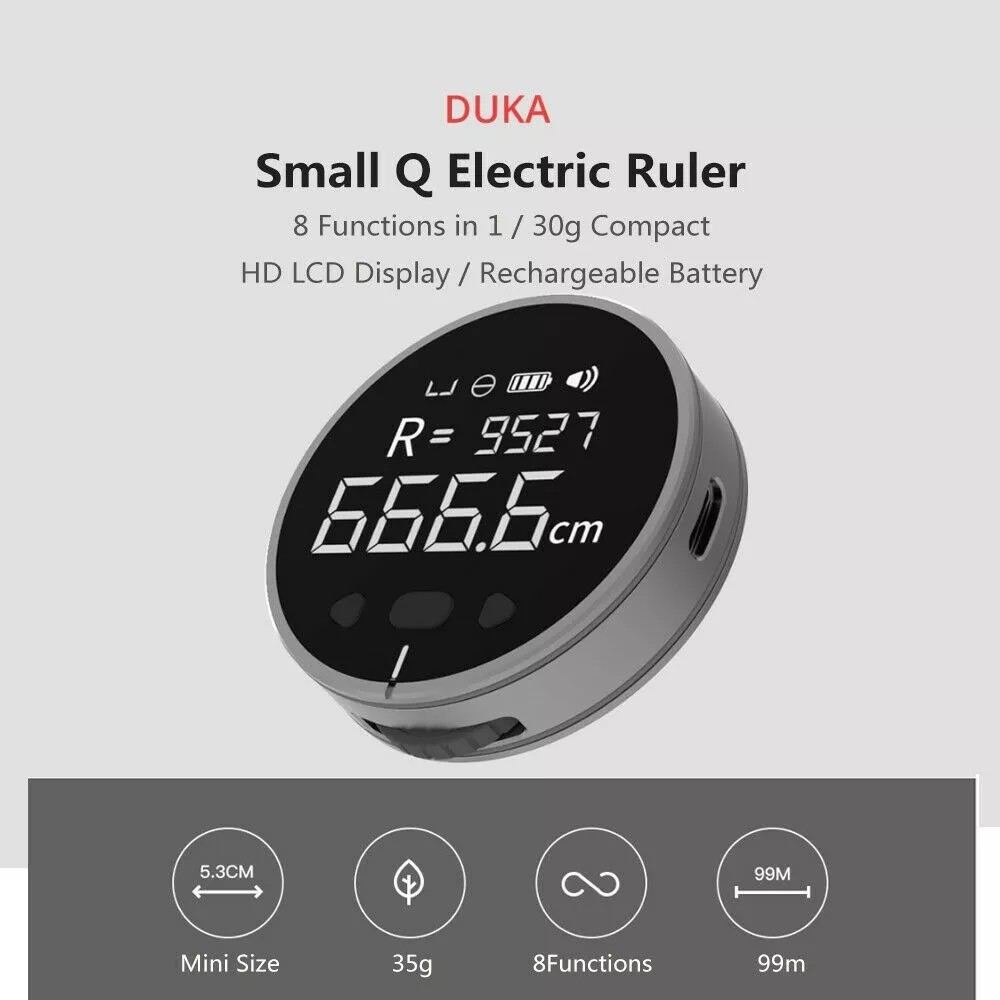 Duka Q Small 8in1 Electronic Ruler - Display Meteran Digital