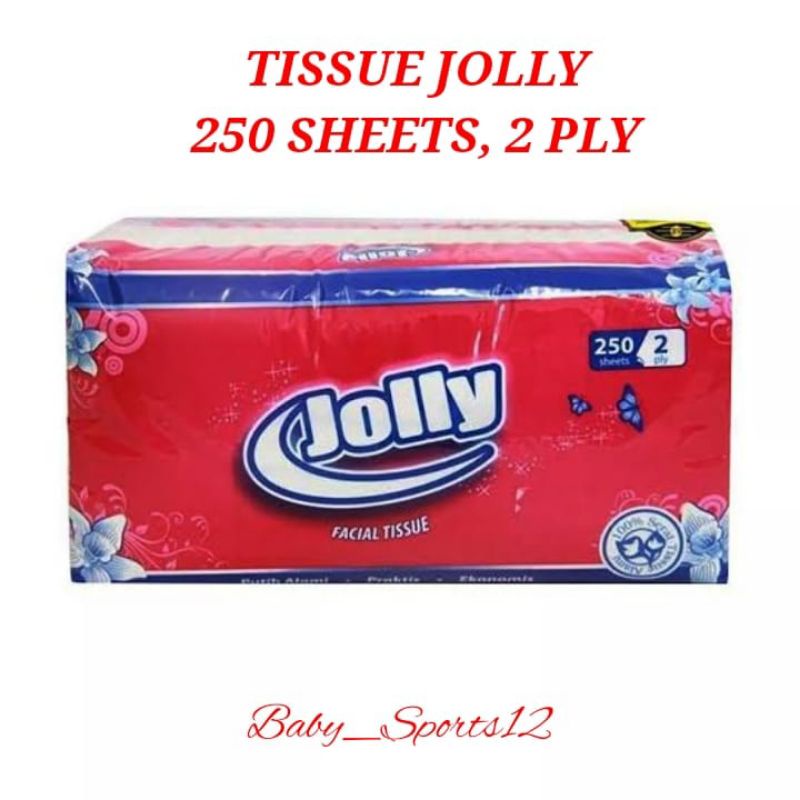 TISSUE JOLLY, TISU JOLLY, TISSU JOLLY 250Sheets, Facial Tissue 2Ply