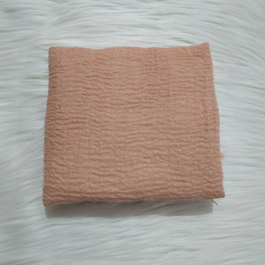 Termurah Pashmina Crinkle Azara / Pashmina Crinkle / Crinkle Azara-Soft peach