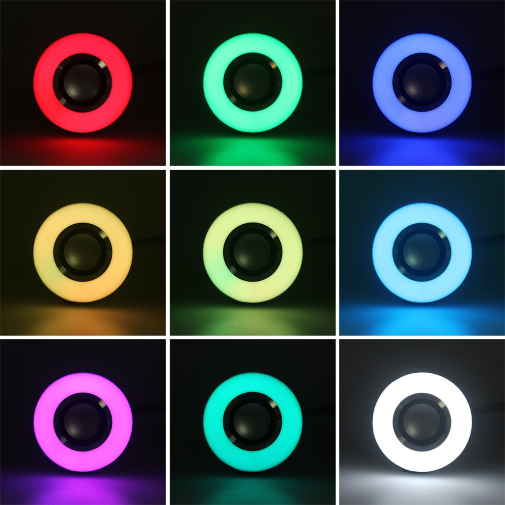 Speaker Bluetooth Wireless Lampu Music LED RGB Bohlam Speaker SPK - ACS