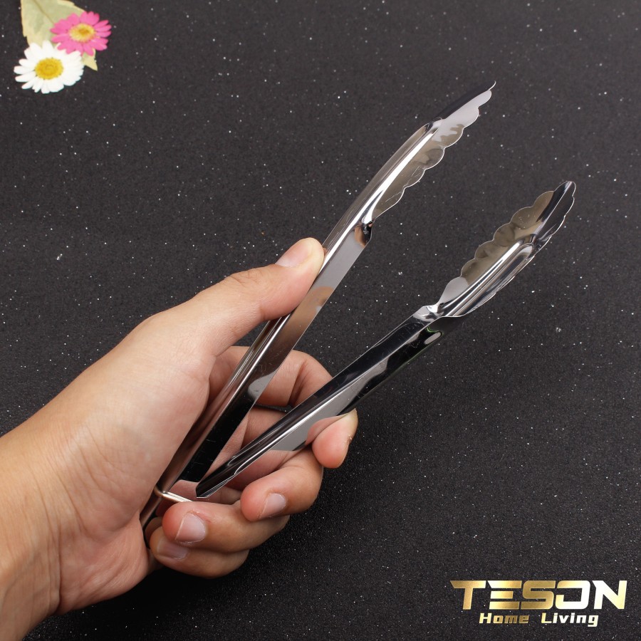 Capitan Makanan Stainless Penjepit Gorengan Anti Karat / Food Tongs