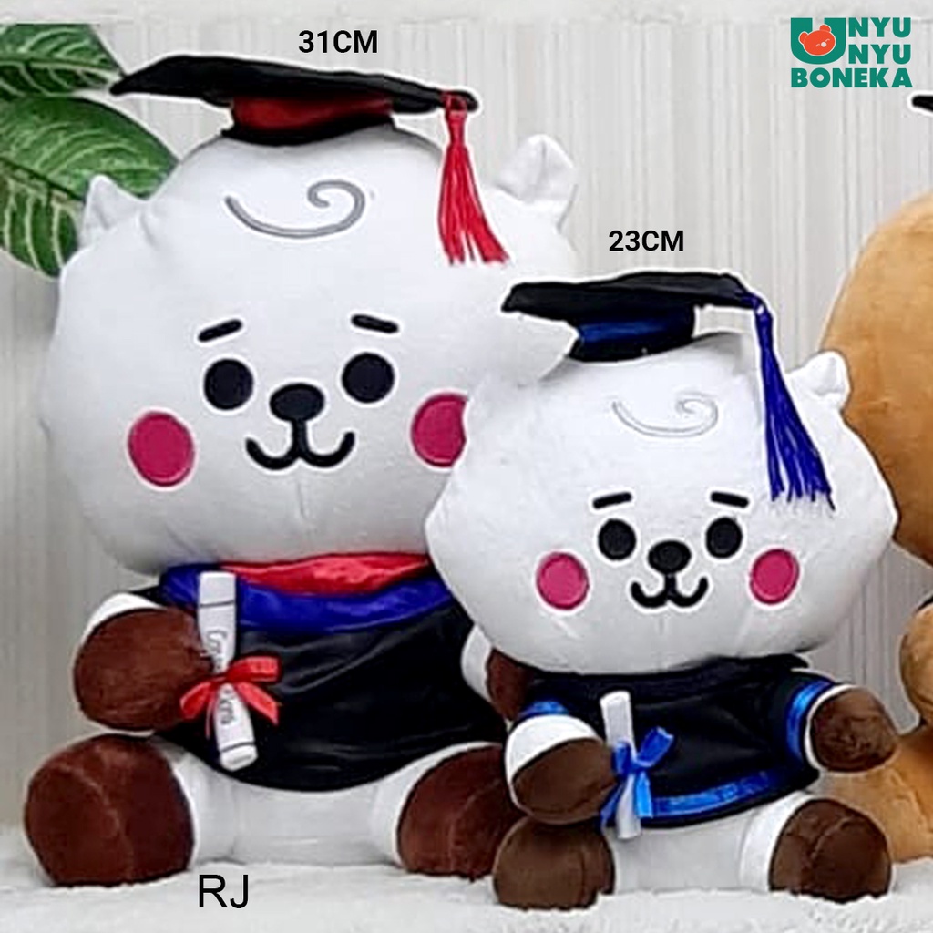 boneka toga wisuda bts chimmy tata koya shooky rj van souvenir graduation