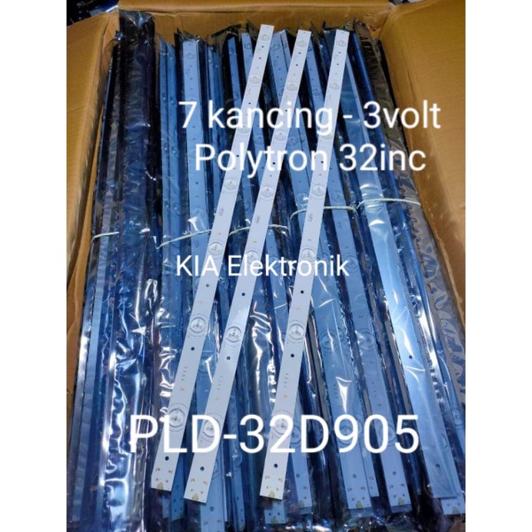 Lampu Led Backlight TV 7 Kancing 3Volt 7led 3v 7mata 3vol Polytron 32inc