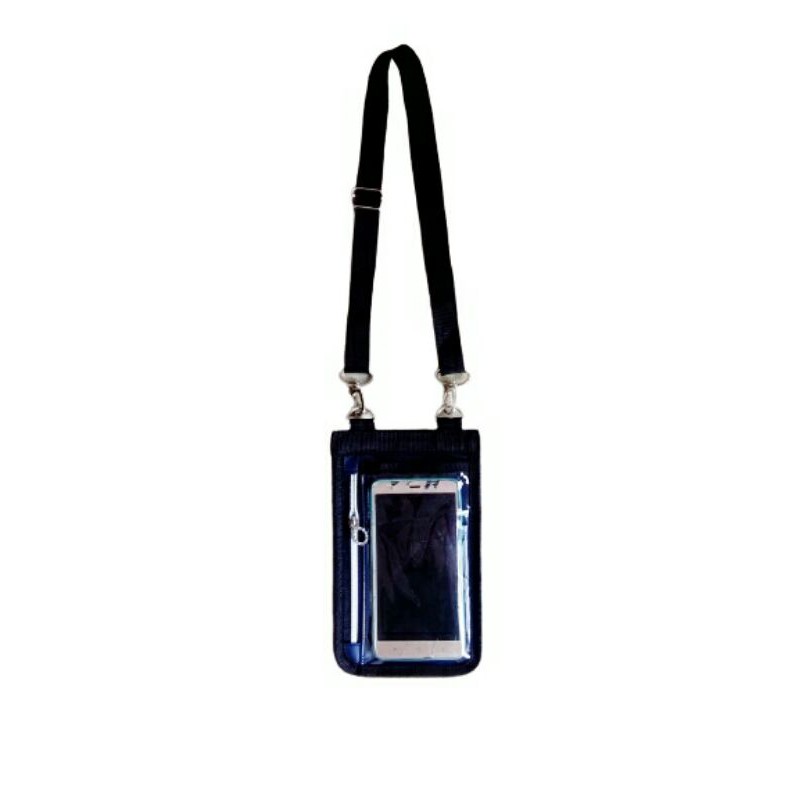 TAS HP GANTUNGAN LEHER TRANSPARAN