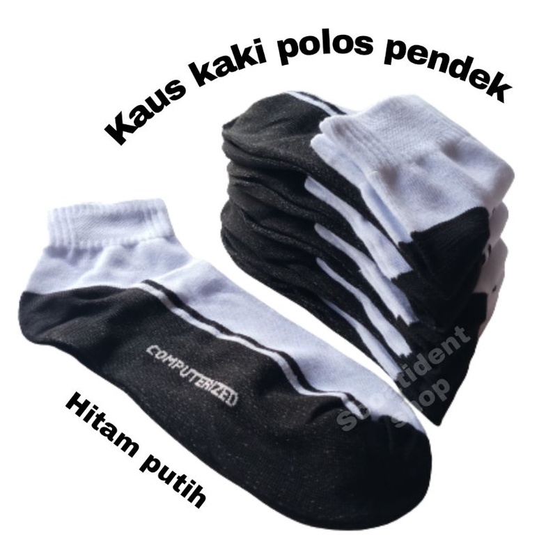 Kaos kaki pendek polos pria dan wanita(Harga 12 pasang)