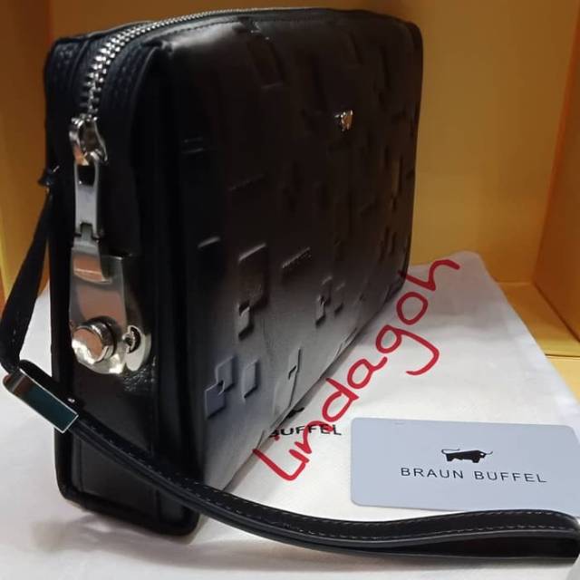 Tas tangan handbag dompet braun buffel kulit pria wanita kualitas premium branded clucth