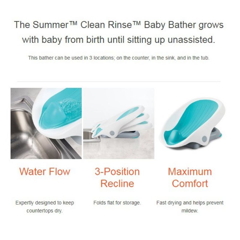 Summer Clean Rinse Baby Bather Dudukan Mandi Bayi