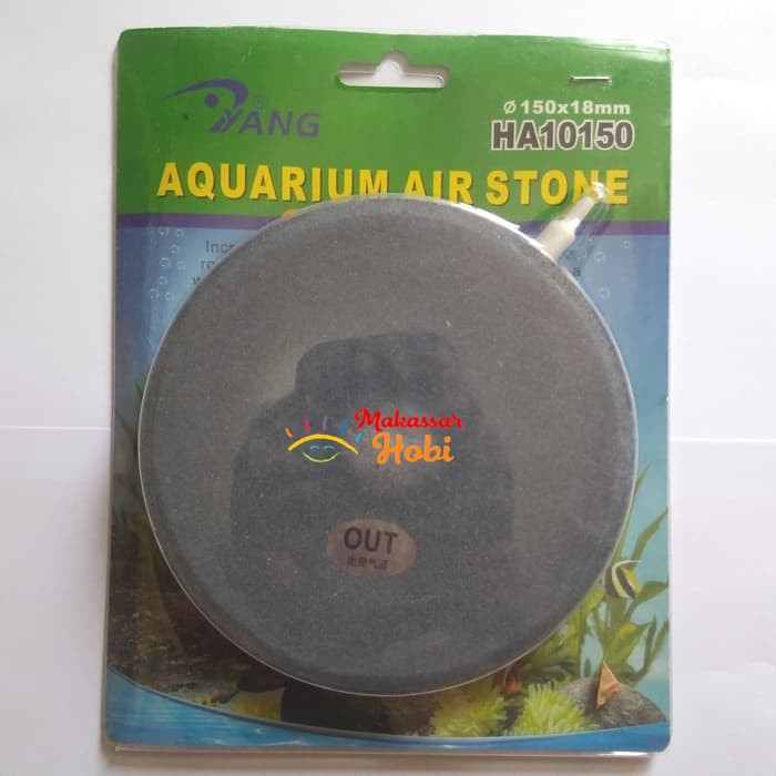 Batu Aerator Aquarium Aerasi Air Stone Gelembung Udara Piring 15cm