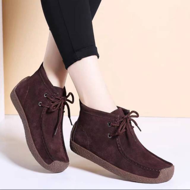 QZ - Gaby Sepatu Boots Wanita Tali RT 03