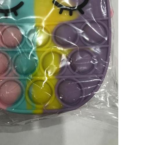 ✬ TAS POP IT ANAK MOTIF UNICORN GELEMBUNG SENSORY MAINAN ANAK SIZE KECIL ✤