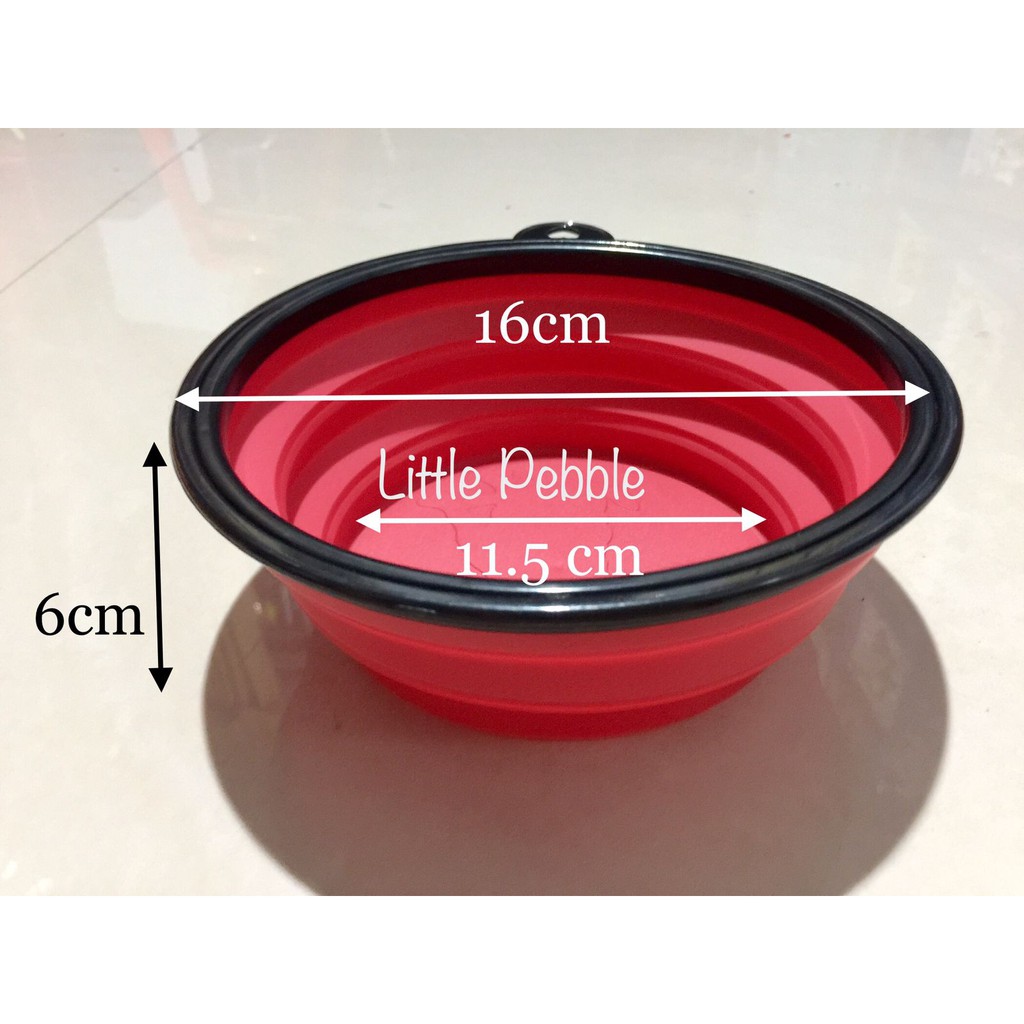 CA555 Travel Folding Bowl Mangkuk Piring Lipat Silicon Kucing Anjing