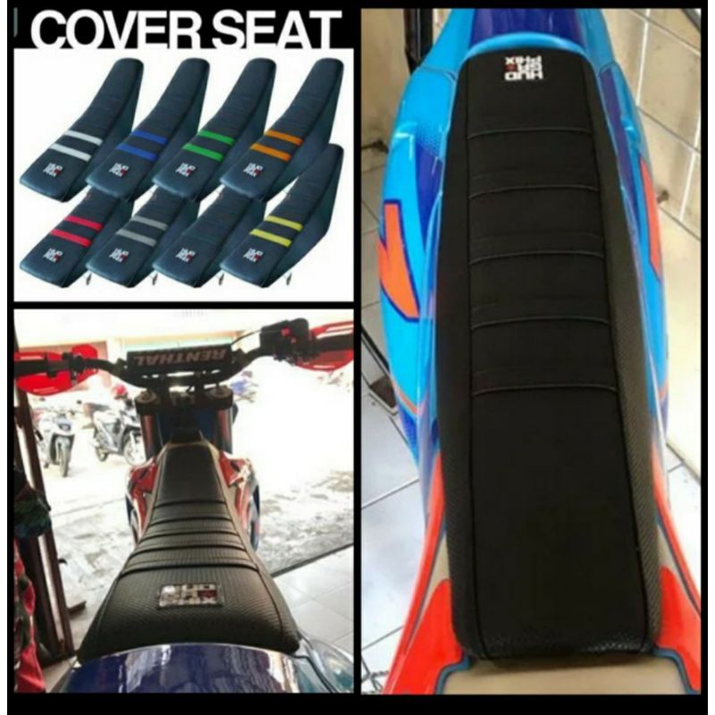 COVER SEAT HUDGRAPHIX ORIGINAL KAWASAKI KLX 150 GORDON DAN HONDA CRF 150L. SARUNG JOK HUD MOTOCROSS