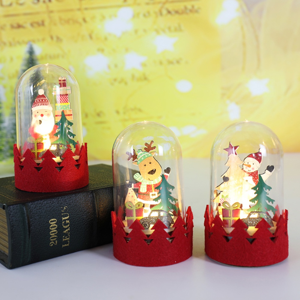 Lampu Led Desain Santa Claus Snowman Deer Untuk Dekorasi Natal