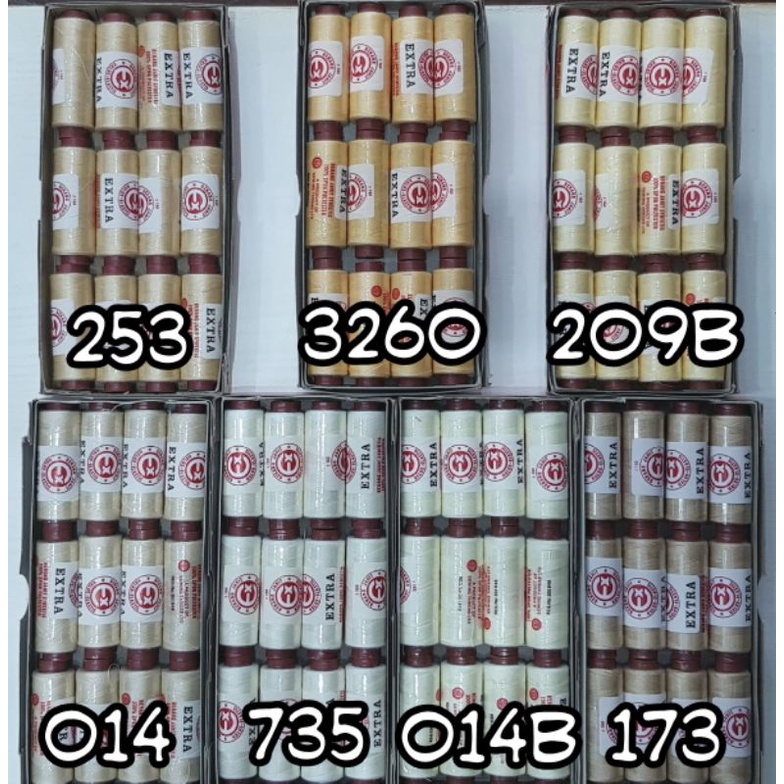 Benang Jahit EXTRA 160 yards Warna Krem (Harga per pcs)