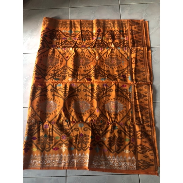 Kain Endek asli Bali ( SONGKET ORANGE & HIJAU KARANGASEM ) original 100%