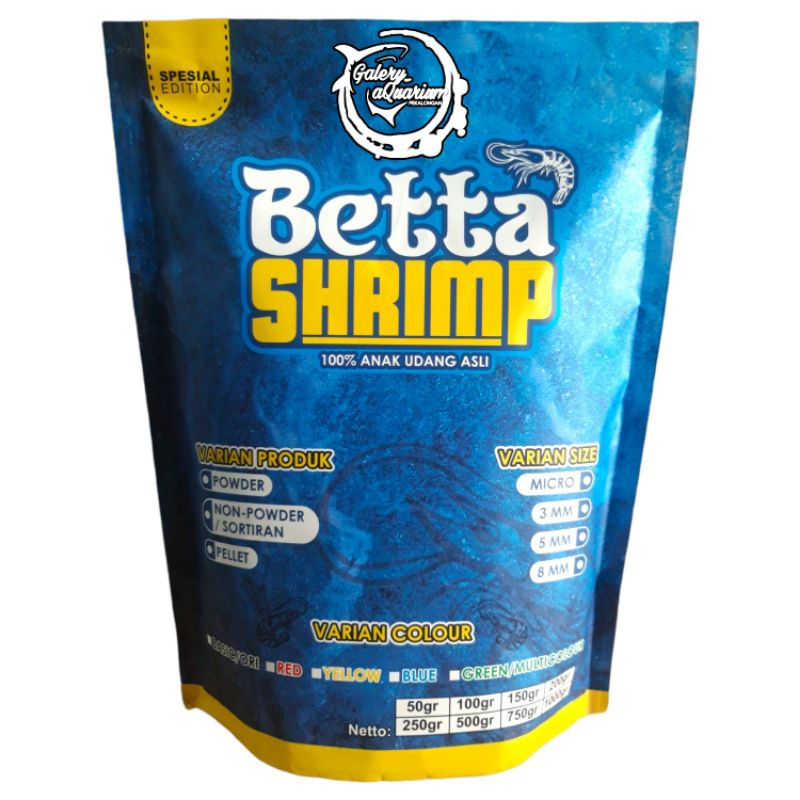 Betta Shrimp 1kg / BettaShrimp 1kg / Udang Kecil Makanan Ikan / Baby shrimp 1kg / Pelet Cupang 1kg /