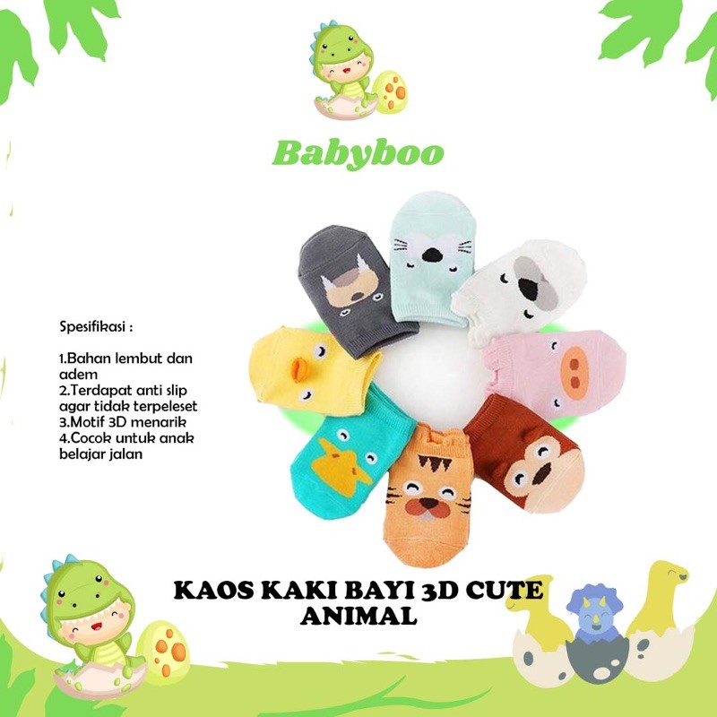 Kaos Kaki Anak 3D Binatang/Kaos Kaki Bayi Motif Binatang