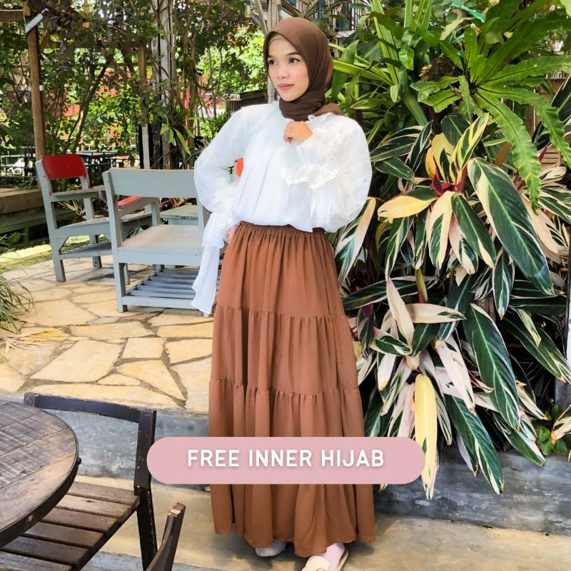 LOLY SET BYGIAGIO / Setelan / Daily Outfit / Top / Skirt / Atasan / Rok  setelan bahan baby doll full furing nyaman bahan lace vintage lembut setelan kerja setelan kuliah baju hangout cantik nyaman rok panjang tidak terawang baju prom promnite dress