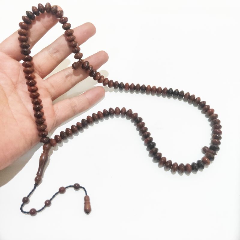 Tasbih kokka donat 99 butir 8mm koka kaoka polos coklat kaokah kauka kaukah original