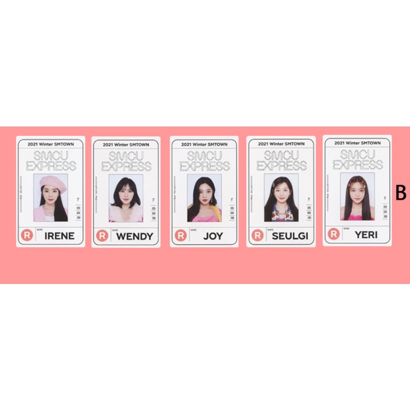 SMTOWN 5pcs Kartu Foto Bahan Velvet Warna Merah Untuk Musim Dingin 2021