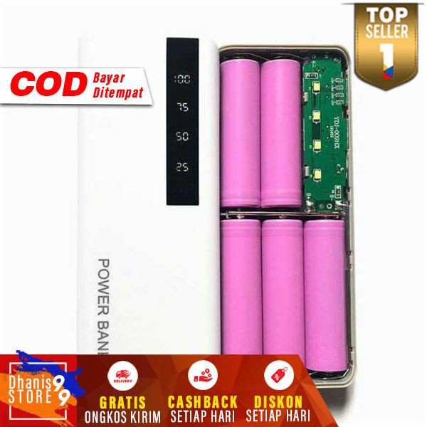 Power Bank Case 5x18650 2 Port+Display Handphone Cassing Powerbank HP Murah Casing PB Hanphon