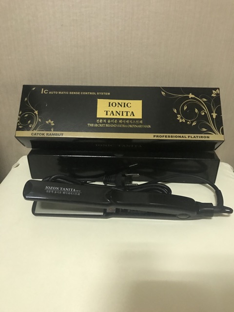 Catok Rambut Ionic Tanita 2 Jari (2.5cm) Asli Professional Flat Iron