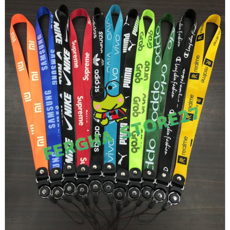 Tali HP BRANDED / Tali Gantungan Hp / Tali HP Samsung Vivo Oppo Xiaomi Realme