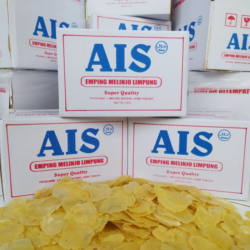 

''AIS'' EMPING MELINJO KERING SUPER MENTAH EXPORT QUALITY + KARDUS ASLI PRODUK EMPING