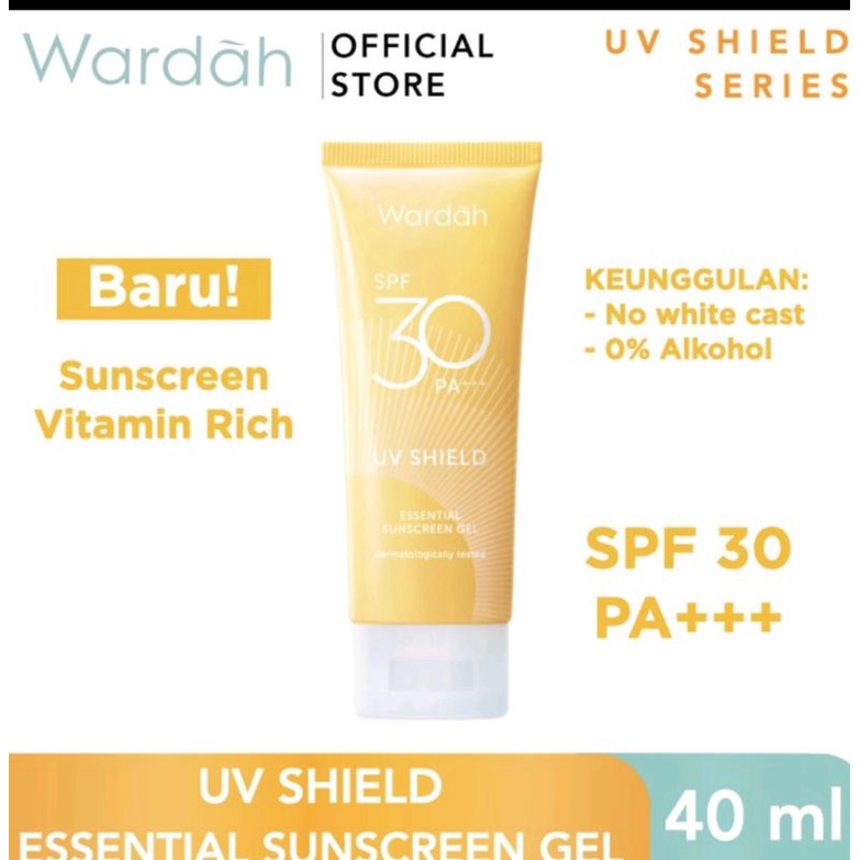 Wardah UV Shield Essential Sunscreen Gel SPF 30 PA +++ 40 ml