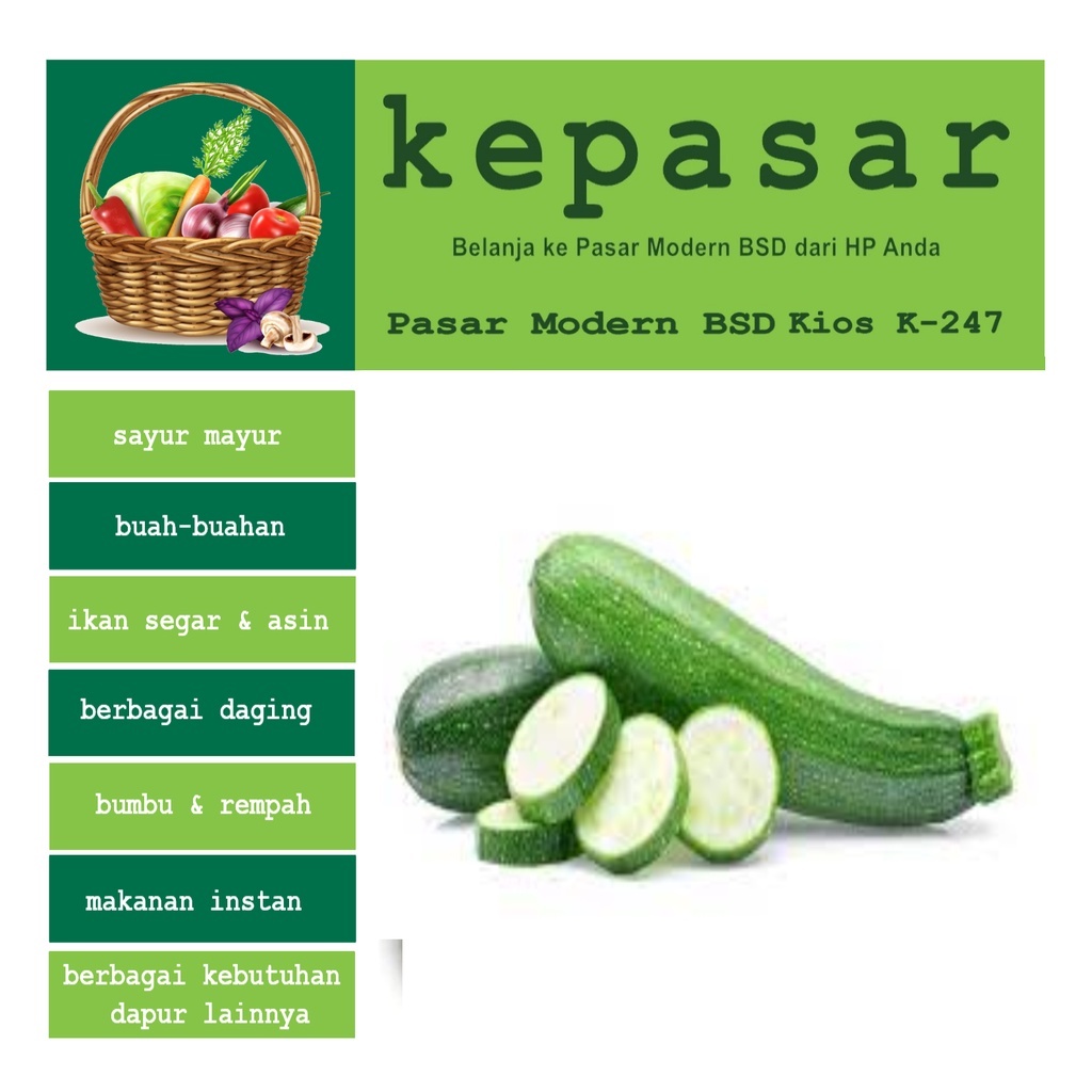 

Zucchini 500 g - Kepasar Pasar Online