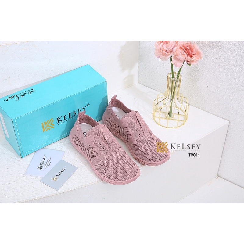 Kelsey Sepatu Flyknit Flat Shoes Wanita T9011 Sepatu Flat Wanita