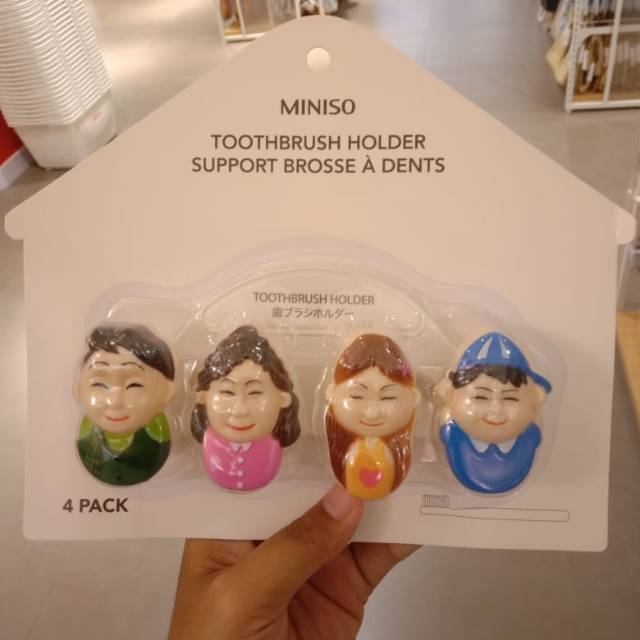 MINISO ORIGINAL | 4pack TOOTHBRUSH HOLDER