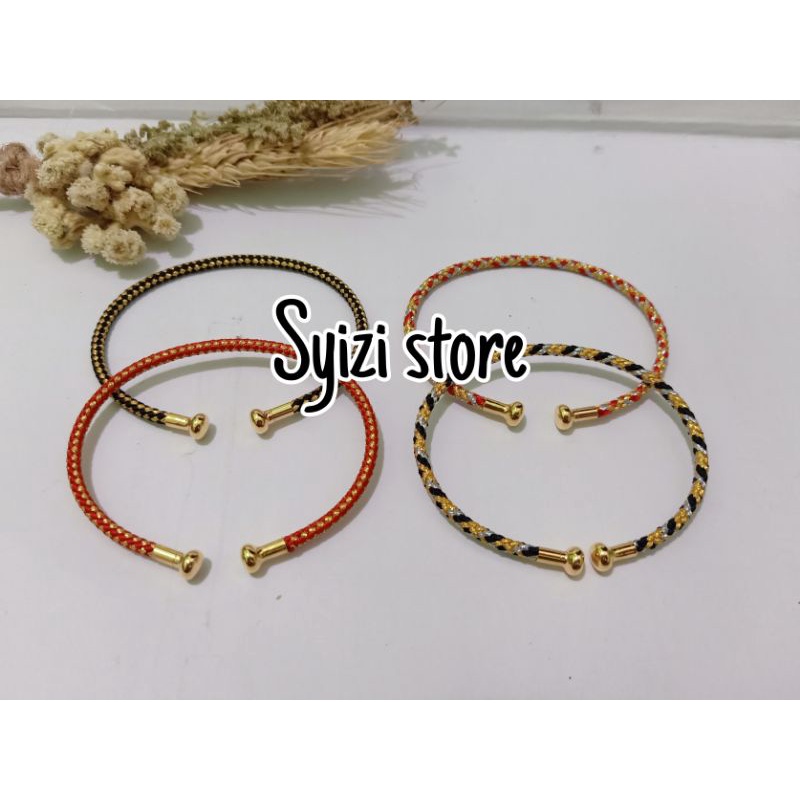 (free stoper) gelang tali pandora mur/ gelang tali anti air model terbaru/gelang tali waterproof/ gelang kawat nur