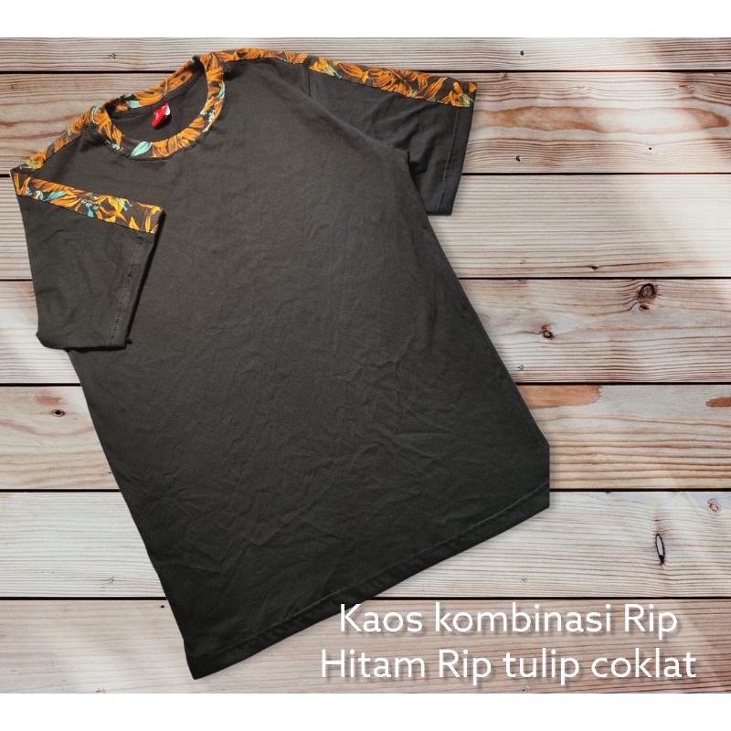 kaos kombinasi Rip motif tulip