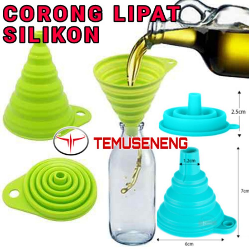 Corong Bensin Minyak Oli Corong Lipat Portable Torong Lipat Air Bahan Silikon