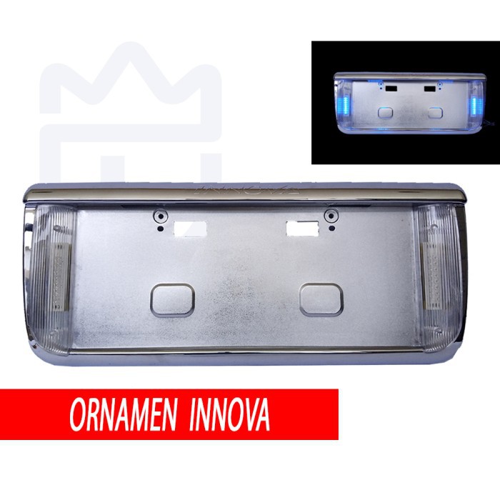 ORNAMEN LICENSE PLAT NOMOR MOBIL DENGAN LAMPU TOTOYA INNOVA YZ5705