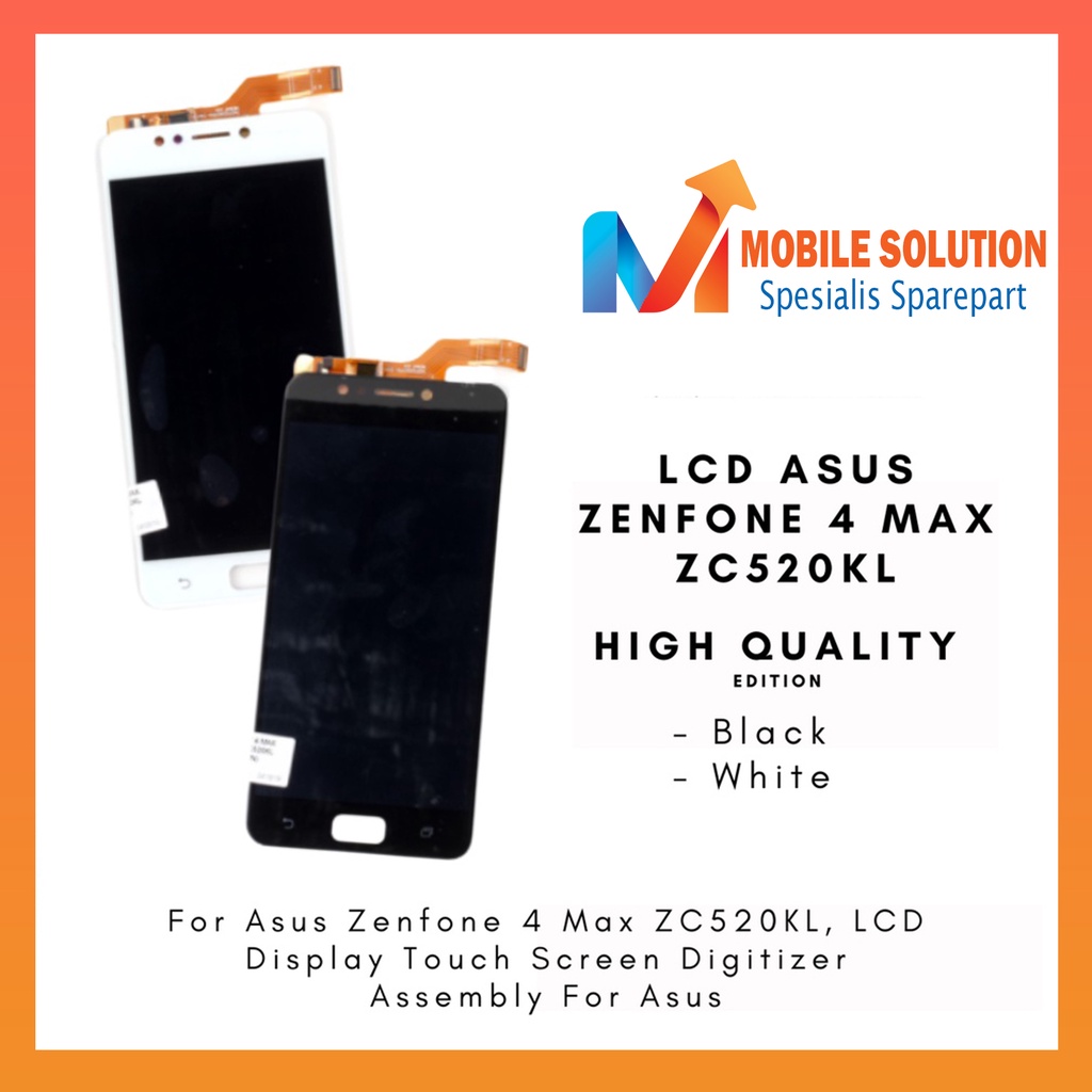 Grosir LCD Asus Zenfone 4 Max 5.2 ZC520KL ORIGINAL 100% Fullset Touchscreen Garansi 1 Bulan + Packing / Bubbel