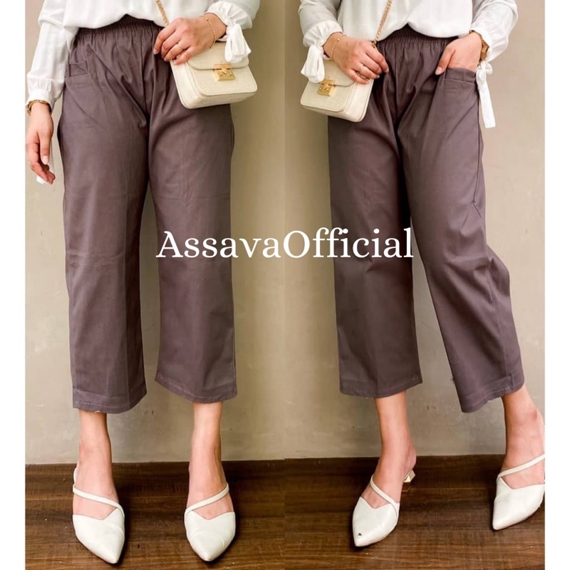 BISA COD HARUKA PANTS / HINATA PANTS / MERA PANTS / CELANA TWILL STRETCH WANITA