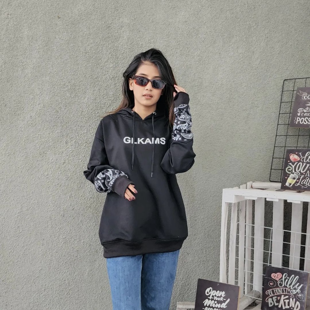 GLKAMS Sweater Hoodie Outerwear Pakaian Pria Wanita Oversize Fashion Terkini Korean Style