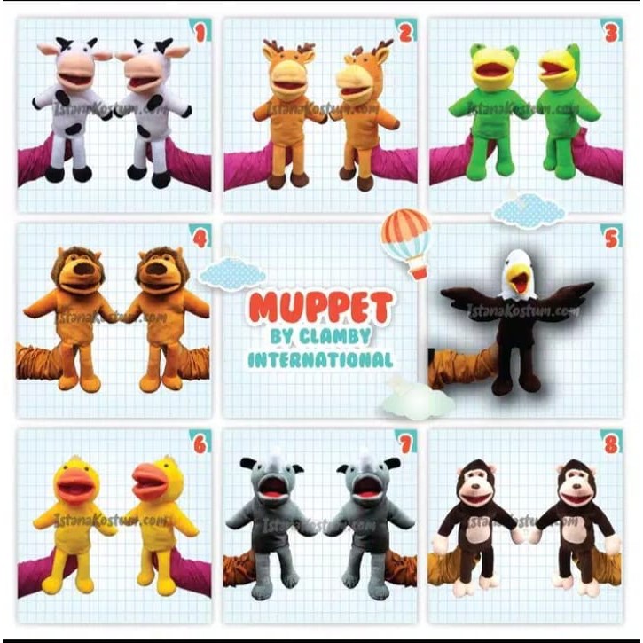 Boneka Tangan Muppet Hewan | Boneka Hewan