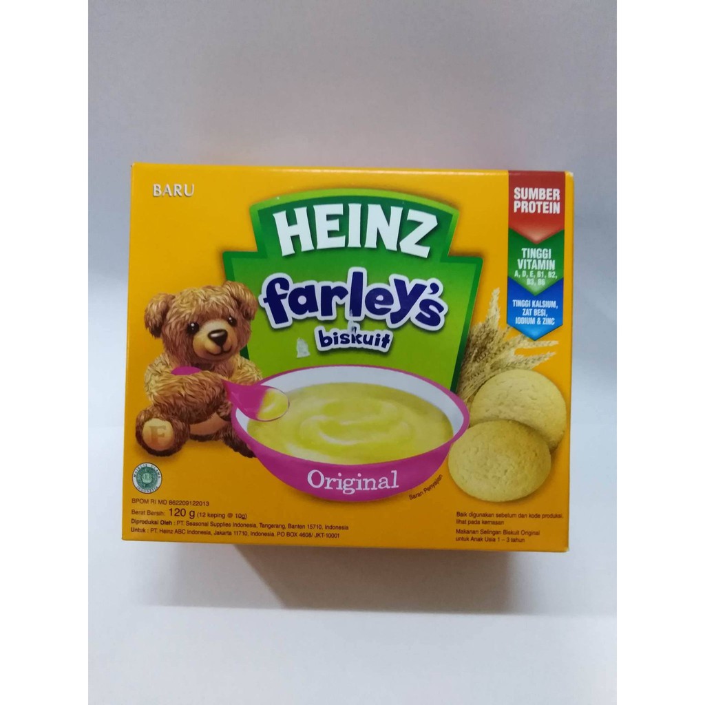 Heinz Farley's Snack Biskuit Bayi Rasa Original Jeruk Apel 120 Gram