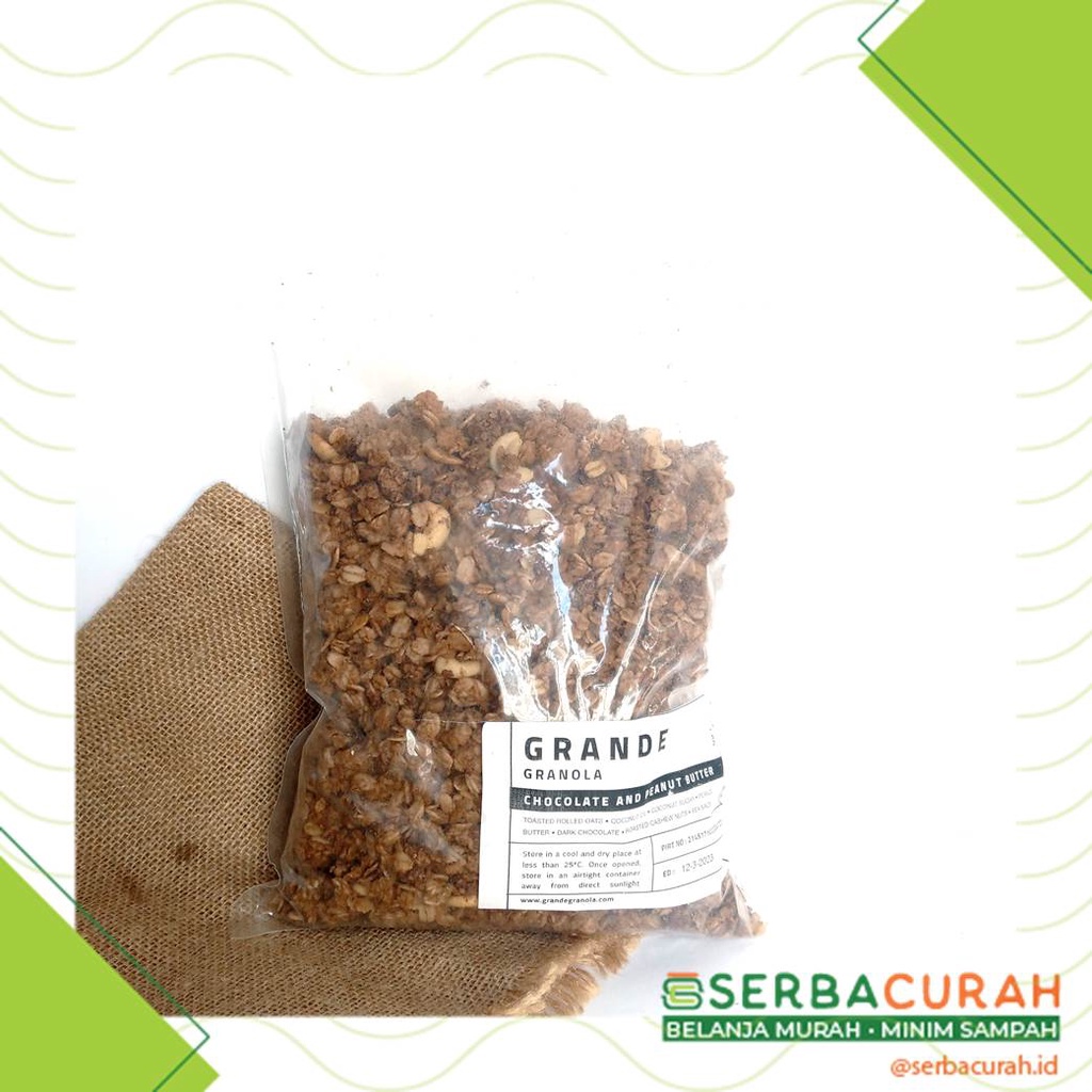 

Grande Granola | Chocolate Peanut | Kemasan Bulk 1 Kg