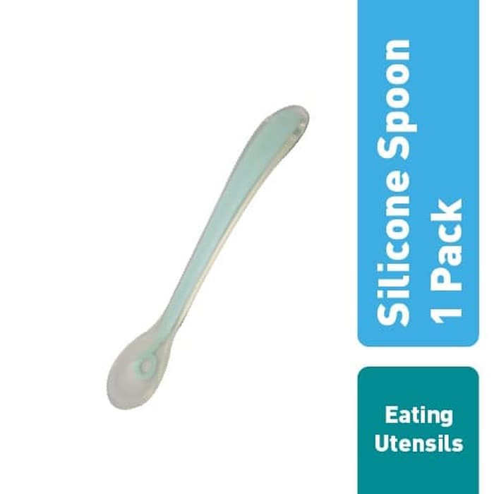 Babymoov Silicone Spoon Sendok Makan 1 Pcs Azur Blue