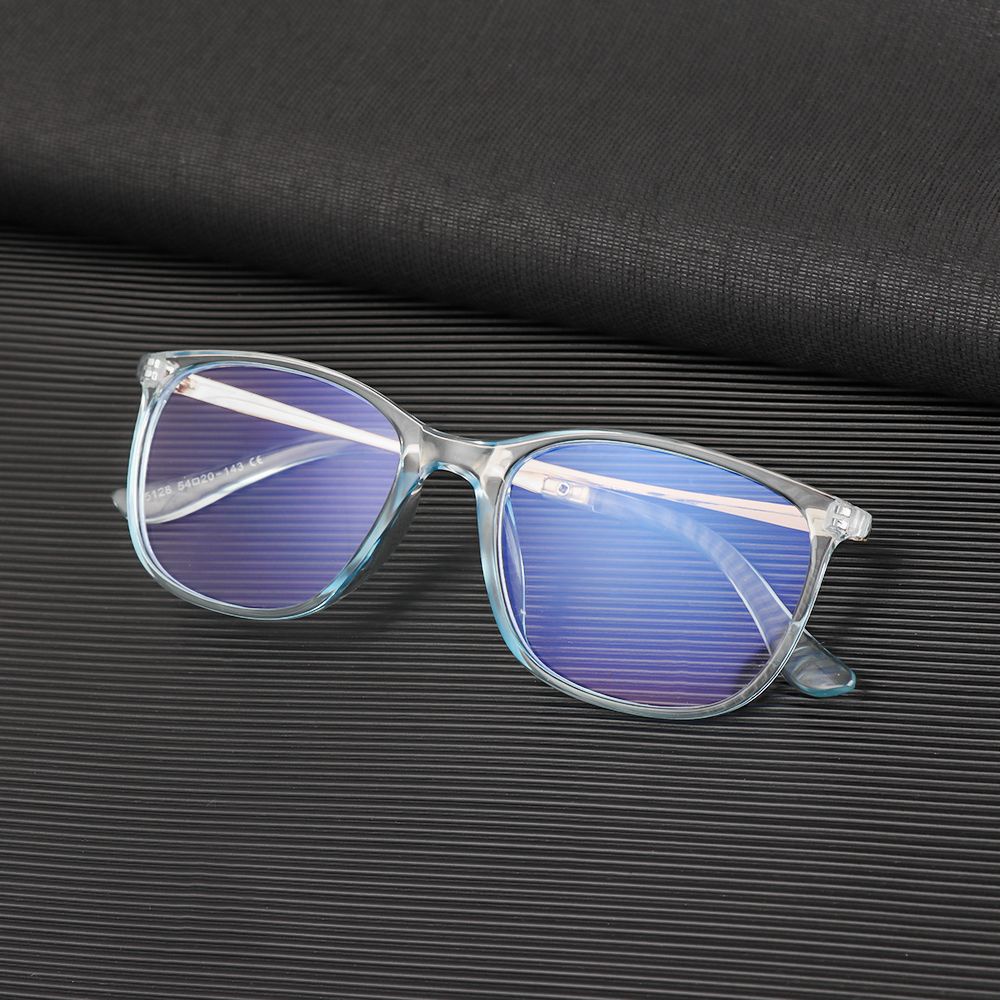 ROW Fashion Eyeglasses Vintage Ultra Light Frame Anti-Blue Light Glasses Portable Women Men Computer Square Eye Protection/Multicolor